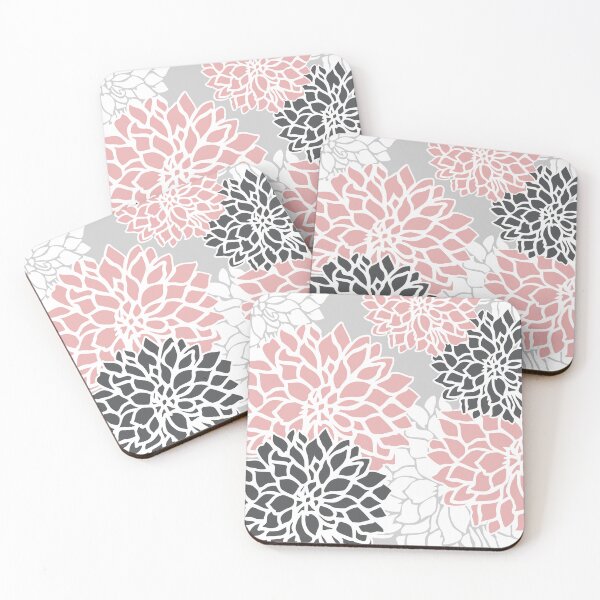 Item preview, Flower Blooms, Pink and Grey designed and sold by meggydesigns.