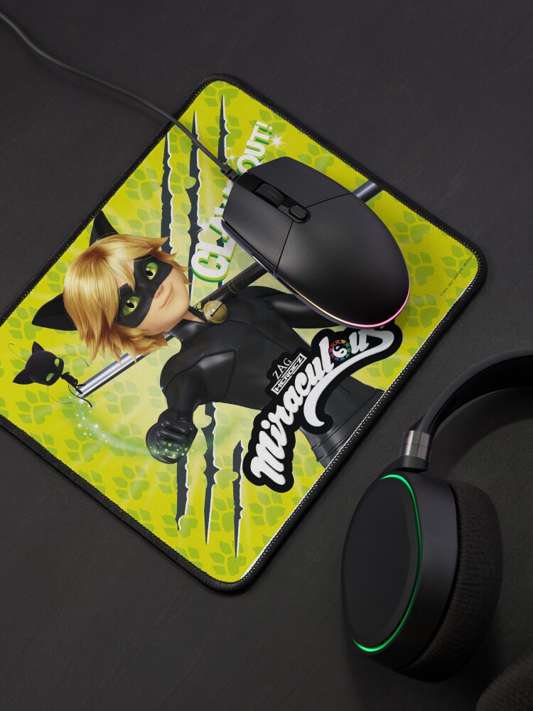 Miraculous Ladybug Character Focus Cat Noir Claws Out Mouse Pad