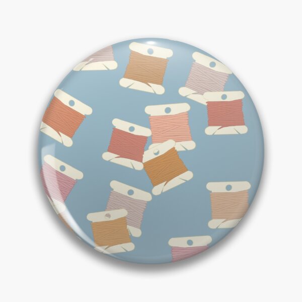 Item preview, Light Blue background embroidery  bobbins designed and sold by pinkfridgebr.