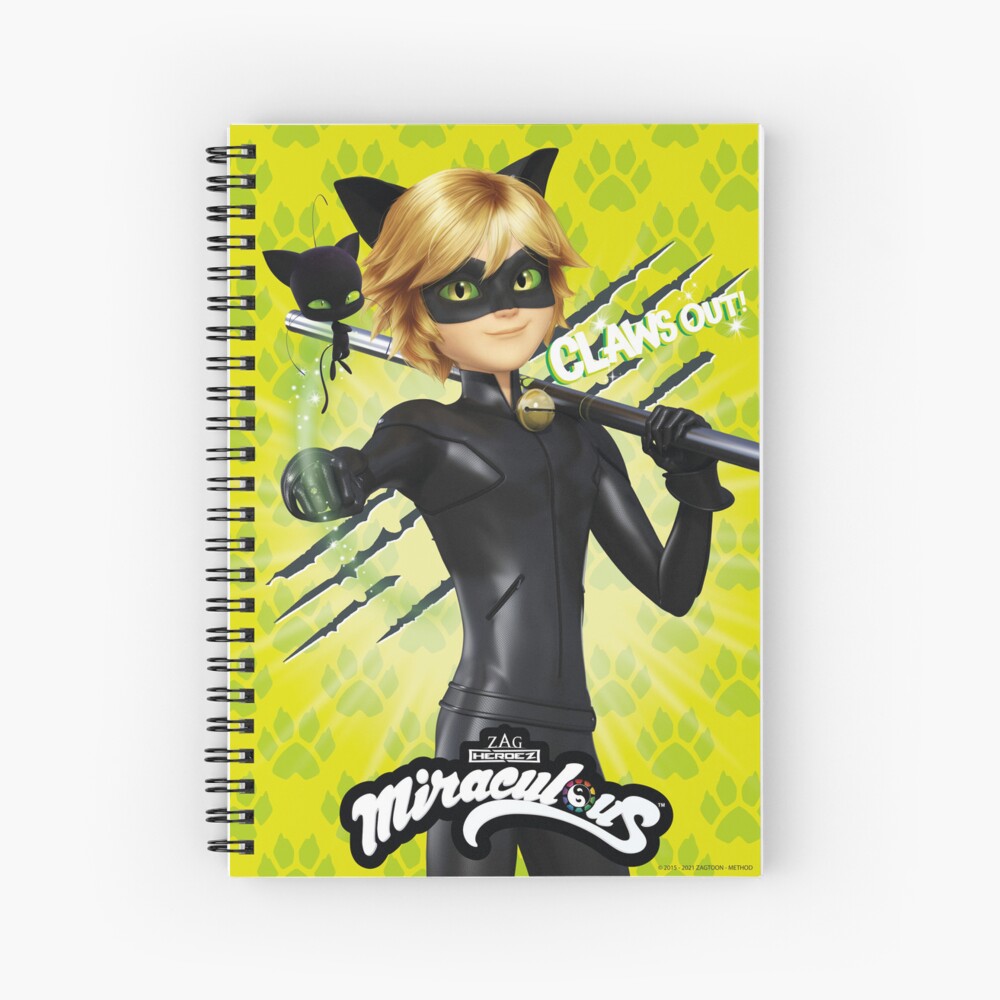 Cuaderno de espiral «Miraculous Ladybug - Character Focus Cat Noir Claws  Out» de MiraculousStore | Redbubble