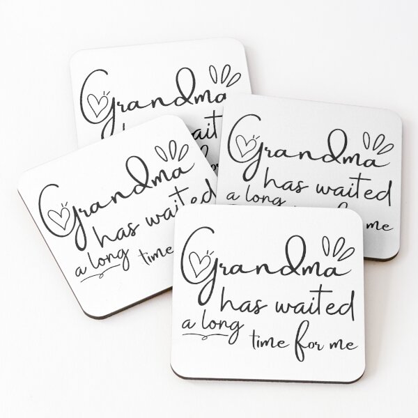 Item preview, Grandma Has Waited a Long Time for Me, Cute Baby Reveal to Grandma designed and sold by CuteLovelyDesigns.