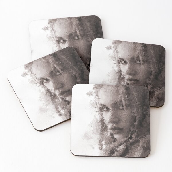 Item preview, Digital-artistic black & white portrait of a beautiful woman designed and sold by ElliOzy.