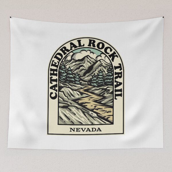Item preview, cathedral rock trail Nevada hiking backpacking trail designed and sold by HalpinDesign.
