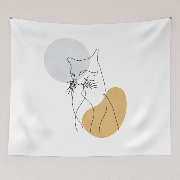 Item preview, line art Cat illustration  designed and sold by Elena Loda.