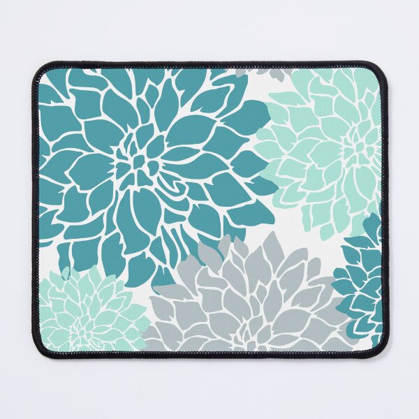 Item preview, Flower Blooms, Teal and Grey designed and sold by meggydesigns.