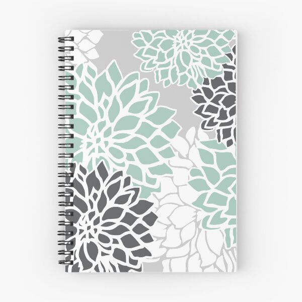 Item preview, Flower Blooms, Teal and Grey designed and sold by meggydesigns.
