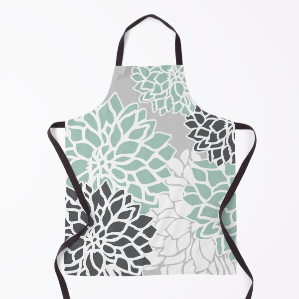 Artikelvorschau, Flower Blooms, Teal and Grey entworfen und verkauft von meggydesigns.