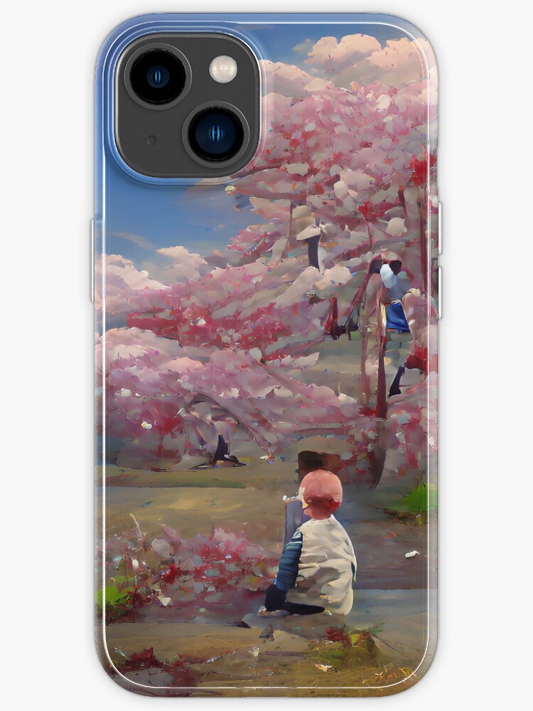 IPad Case Japan iPhone Case Sun Pink Sky Art Sakura Blossom 