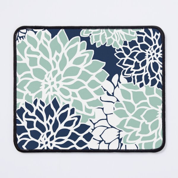 Item preview, Flower Blooms, Navy Blue and Teal designed and sold by meggydesigns.