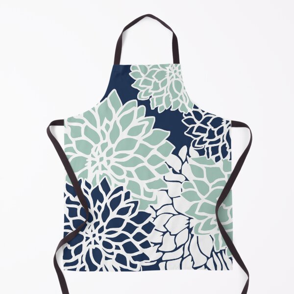 Artikelvorschau, Flower Blooms, Navy Blue and Teal entworfen und verkauft von meggydesigns.