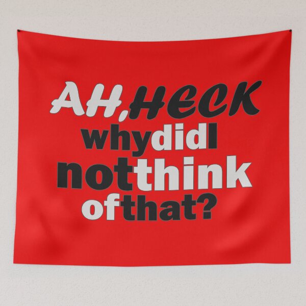Item preview, Ah, Heck - Black and White designed and sold by Fun Funky Designs.