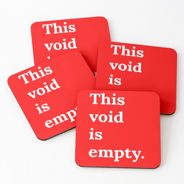Item preview, This void is empty - sad quotes red edition designed and sold by Chattingwithyou.