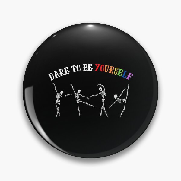 Item preview, Dare To Be Yourself Rainbow Skeleton LGBTQ Pride Halloween. designed and sold by JoshBulky.