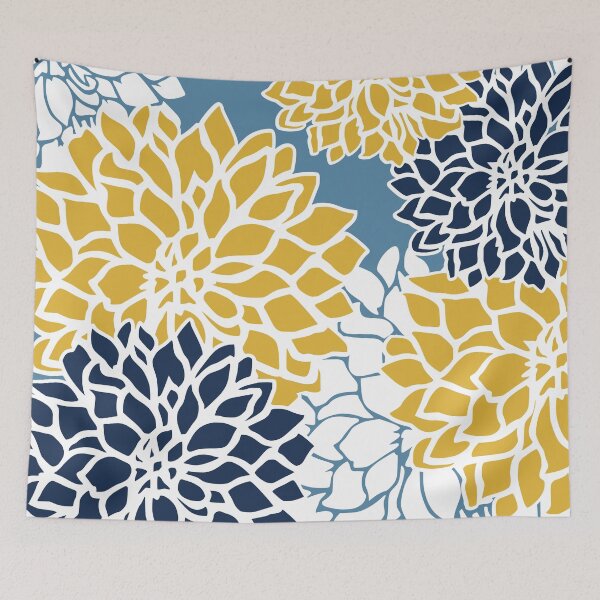 Artikelvorschau, Flower Blooms, Yellow and Blue entworfen und verkauft von meggydesigns.