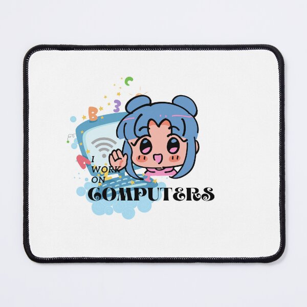 Item preview, I work on computers anime funny  designed and sold by Cheeky Popp.