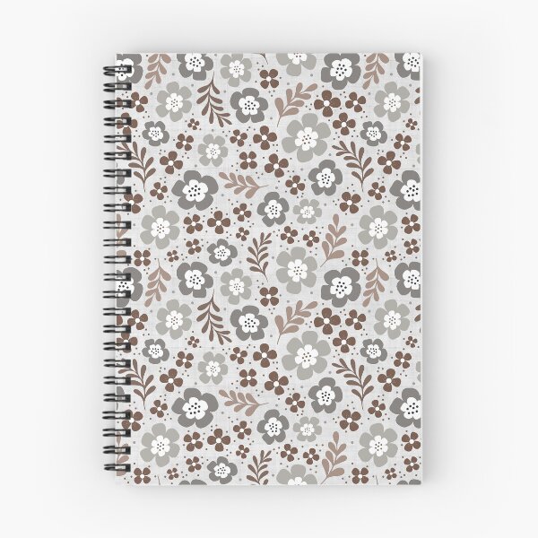 Item preview, Fun Flowers in Grey Taupe Brown Neutrals designed and sold by KrisInStitches.