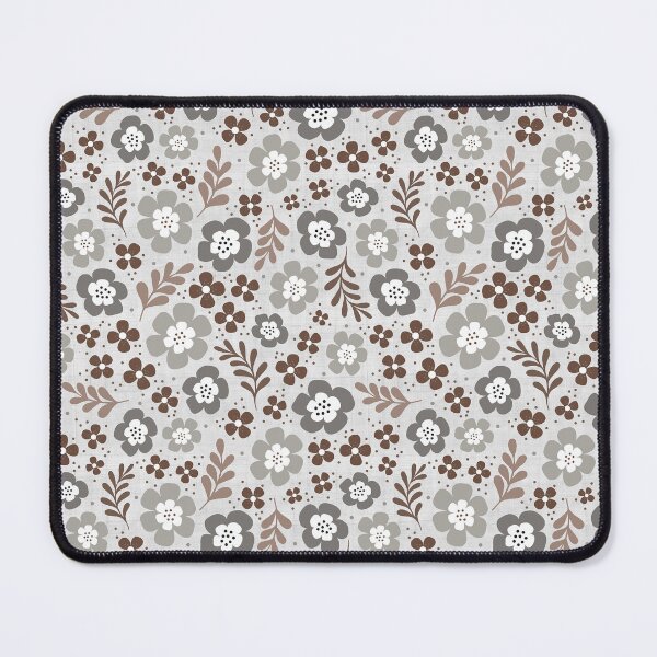 Item preview, Fun Flowers in Grey Taupe Brown Neutrals designed and sold by KrisInStitches.