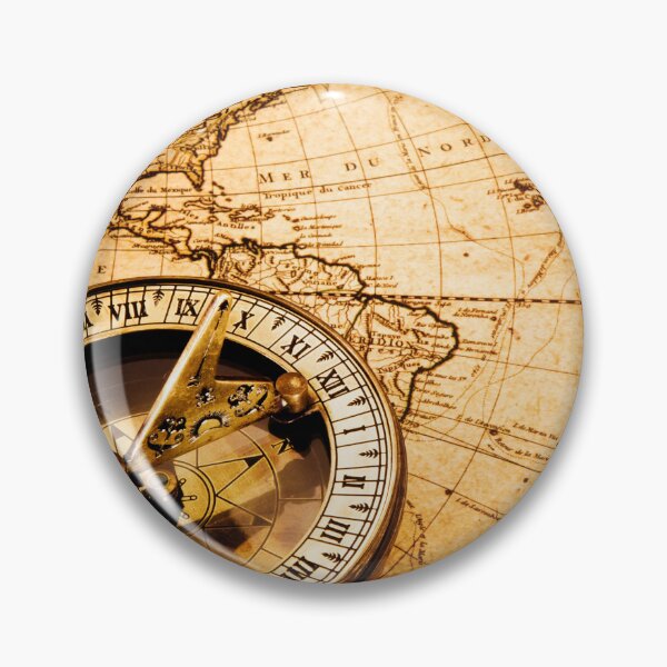 Item preview, Vintage Beautiful Abstract Old Compass and Rope on Vintage Map 1752 designed and sold by Bold Dark savage.