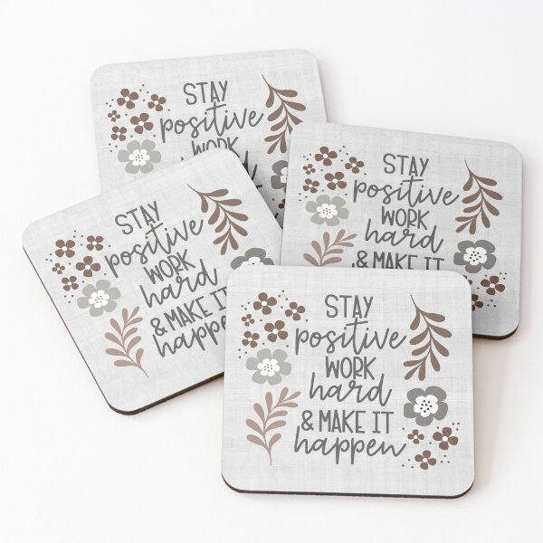 Item preview, Stay Positive Work Hard and Make It Happen designed and sold by KrisInStitches.