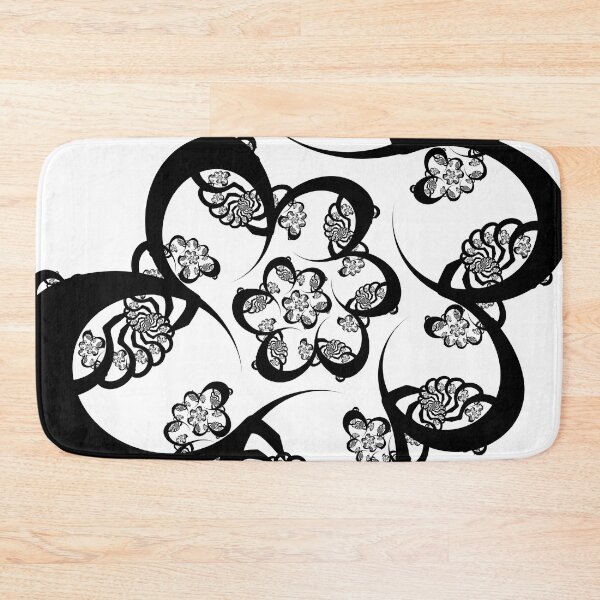 Item preview, Black and White Fractal Spiral designed and sold by Kelly Dietrich Mandala & Fractal Art.