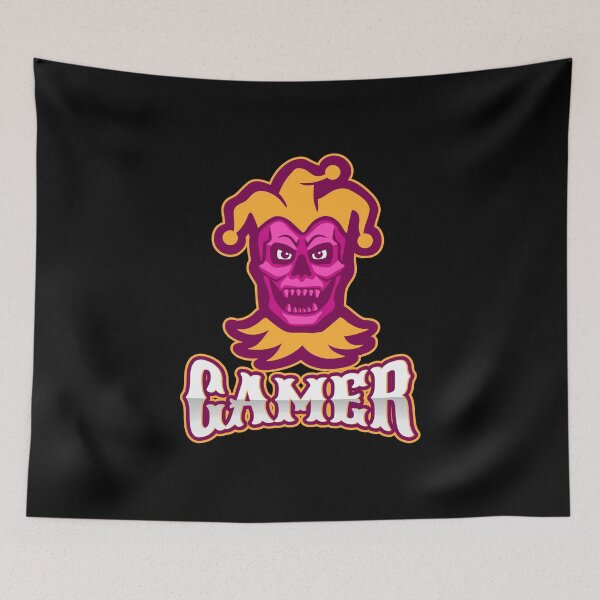 Item preview, Gamer with Scary Buffoon Skull designed and sold by PRIVARSHU.