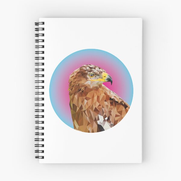 Item preview, Eagle Lowpoly Pink Blue Background Circle Shape designed and sold by xP42.