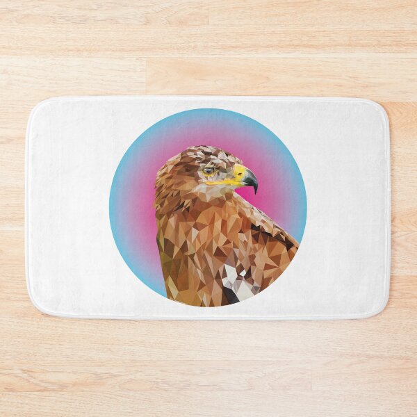 Item preview, Eagle Lowpoly Pink Blue Background Circle Shape designed and sold by xP42.