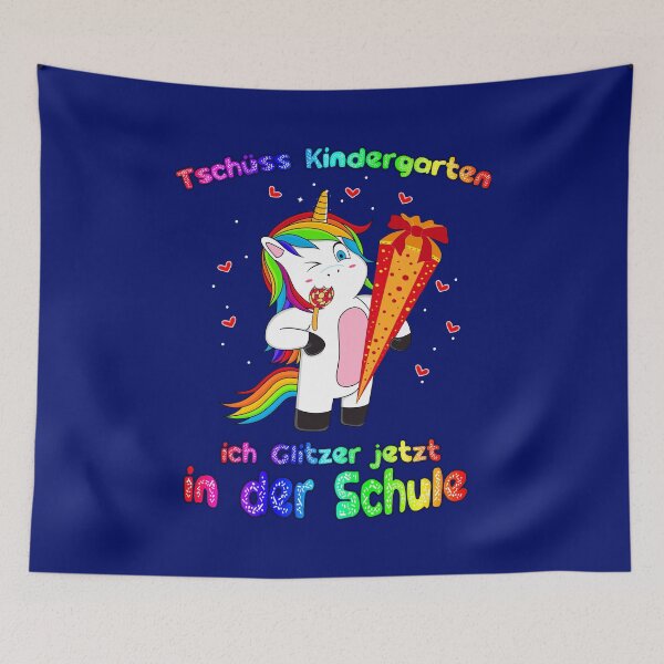 Item preview, Tschüss Kindergarten Einschulung Schulstart Einhorn designed and sold by GreenSplash.
