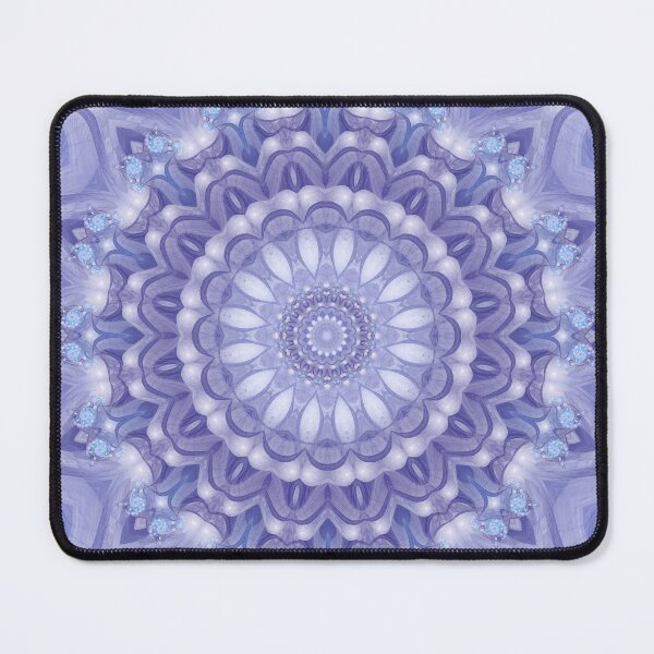 Item preview, Light Blue, Lavender and White Mandala 02 designed and sold by Kelly Dietrich Mandala & Fractal Art.