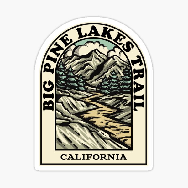 Item preview, big pine lakes trail California hiking backpacking trail designed and sold by HalpinDesign.