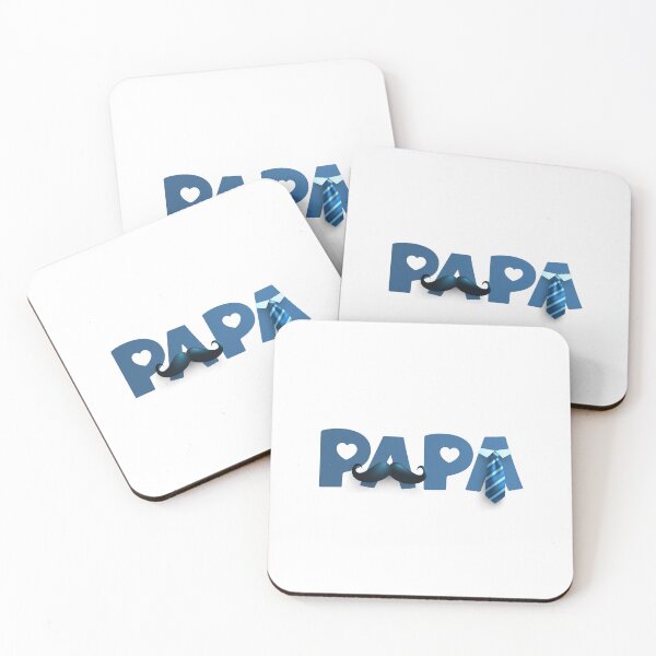 Item preview, PAPA DAD MOUSTACHE TIE LOVE HEARTS designed and sold by w1ckerman.