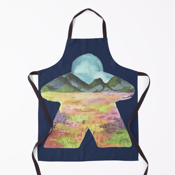 Item preview, Watercolor Meeple Mountain Landscape | Game Room Décor designed and sold by Zab Butler Design.