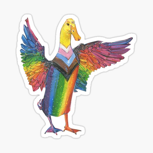 LGBTQ Pride Duck Sticker