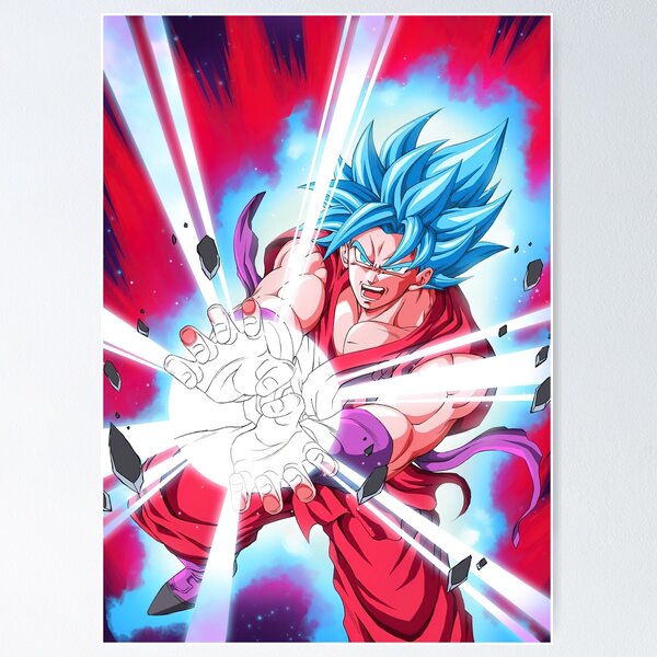 Dragon Ball Poster Adult Goku Kaioken Attack 12inx18in Free Shipping