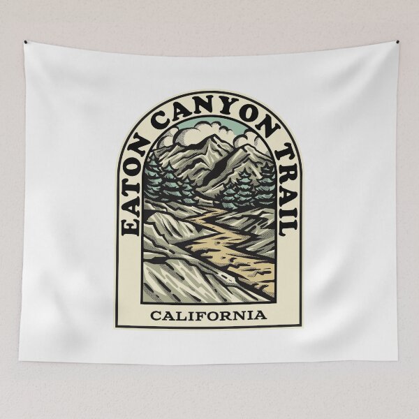Item preview, eaton canyon trail California hiking backpacking trail designed and sold by HalpinDesign.