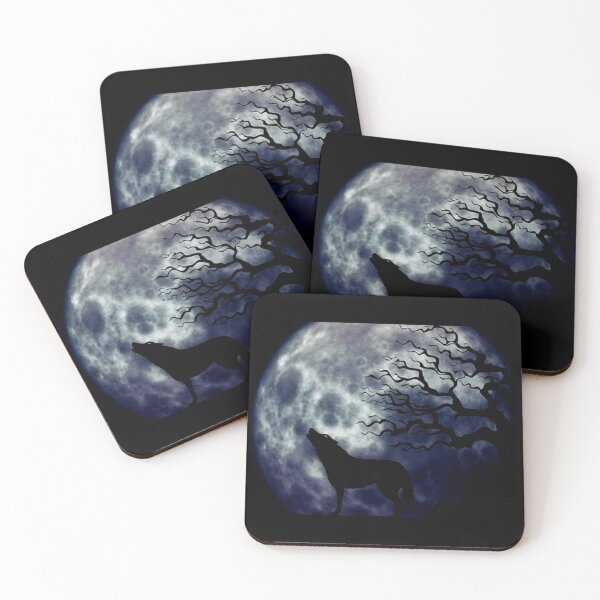Item preview,  White Moon wolf tree Art  designed and sold by BEAUTY ⭐⭐⭐⭐⭐.