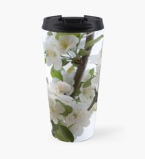 White Blossoms Travel Mug
