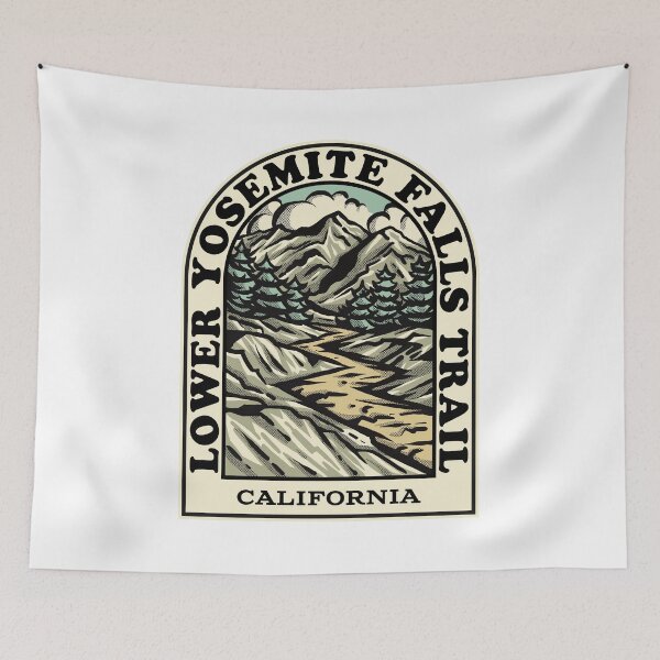 Item preview, lower yosemite falls trail California hiking backpacking trail designed and sold by HalpinDesign.