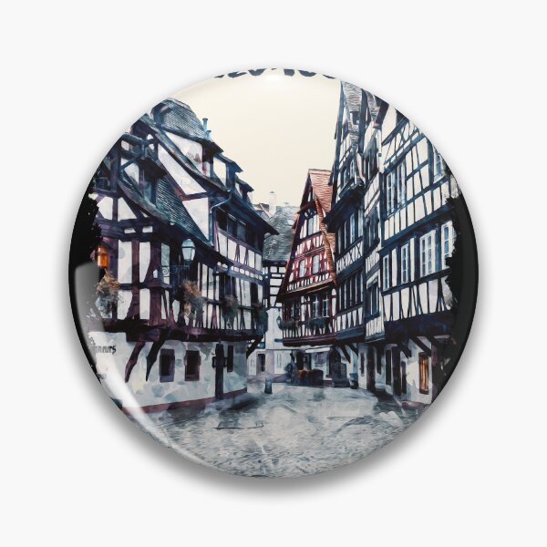 Item preview, Alsace France city watercolor designed and sold by chrlalexandru.