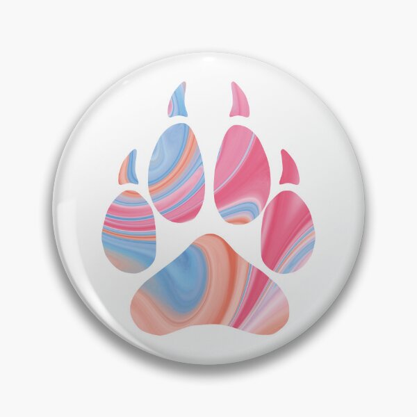 Item preview, Colorful Liquid Marble Wolf Paw designed and sold by geraldineMS.