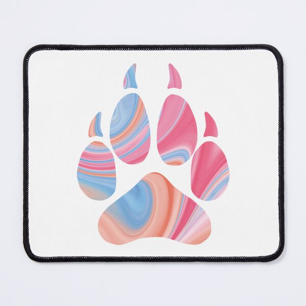 Item preview, Colorful Liquid Marble Wolf Paw designed and sold by geraldineMS.
