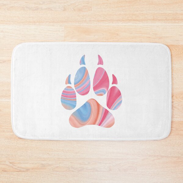 Item preview, Colorful Liquid Marble Wolf Paw designed and sold by geraldineMS.
