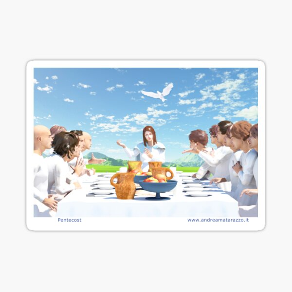 The Pentecost ( Mary with the Apostles ) Sticker
