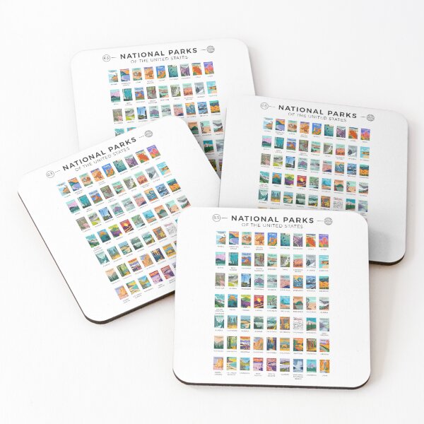 Item preview, National Parks Of The United States Poster List designed and sold by KrisSidDesigns.