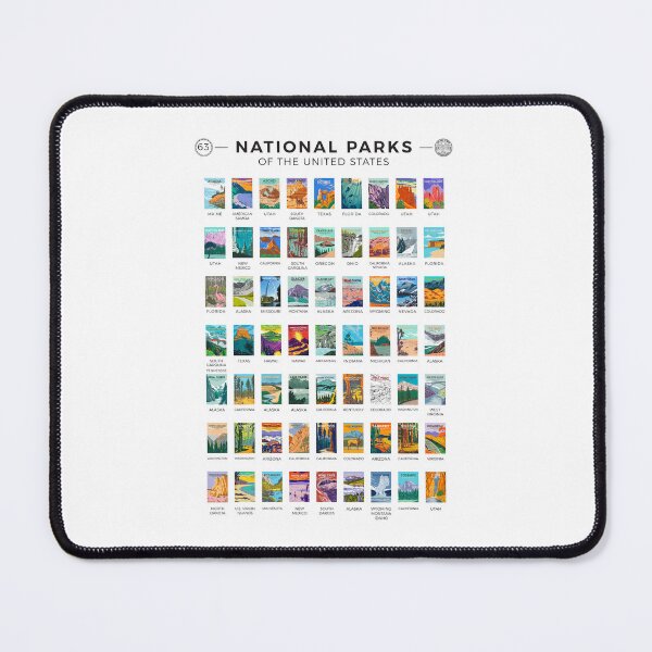 Item preview, National Parks Of The United States Poster List designed and sold by KrisSidDesigns.