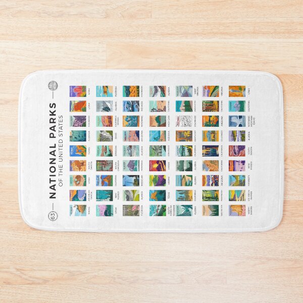 Item preview, National Parks Of The United States Poster List designed and sold by KrisSidDesigns.