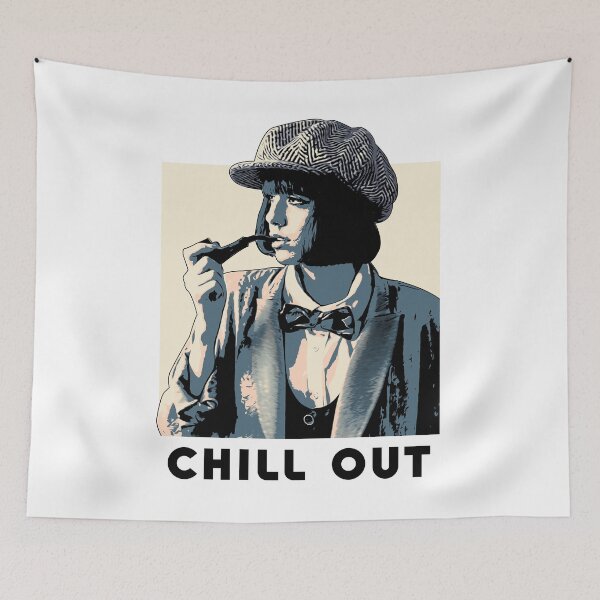 Item preview, Chill Out Vintage Girl Smoking Pastel Colors designed and sold by boholoc0.