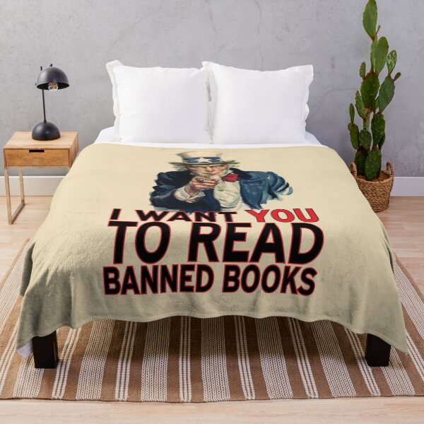 Item preview, I WANT YOU TO READ BANNED BOOKS designed and sold by Peregrinus Creative.