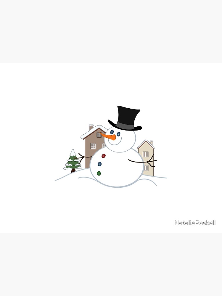 Disover Happy Christmas Snowman Illustration Pet Mat