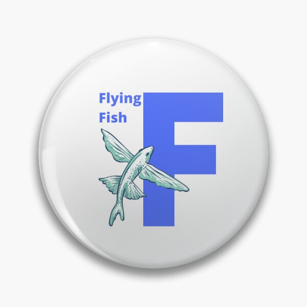 Item preview, F for Flying Fish - Alphabet and Sea Animals designed and sold by CherieTree.